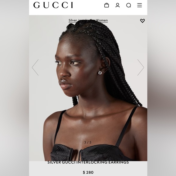 Gucci SILVER GUCCI INTERLOCKING EARRINGS - Picture 2 of 10